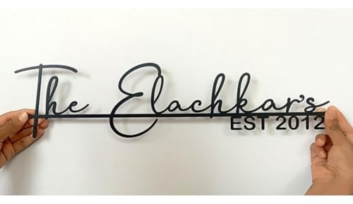 Letrero de metal personalizado, letrero de metal con nombre, letrero de apellido familiar, regalos de boda personalizados para parejas 2025, aniversario, día de San Valentín, regalos para inauguración