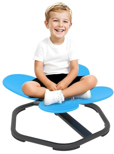 AIYAPLAY Karrousel Chaise pivotante pour enfant pour autisme - Jouet pour l'entraînement - Coordination physique et équilibre - Chaise d'équilibre pour filles et garçons - Bleu
