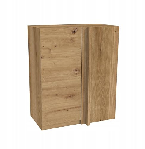 Laclar FREZO Eck-Küchenschrank Oben - Grifflos - Modern - Mit Soft-Close - Ideale Raumnutzung für Ihre Küche - 65x32x72 cm - Eiche Evoke Front Artisan Eiche