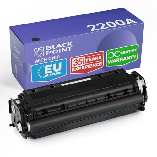 Black Point Europäischer Schwarz Toner MIT CHIP Ersatz kompatibel für HP 220A 220X W2200X W2200A für HP Color LaserJet Pro 4202dn 4202dw, MFP 4302dn MFP 4302dw 4302fdn 4302fdw 4303dw 4303fdn 4303fdw