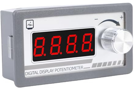Fafeicy 10KΩ Digitalanzeige-Potentiometer, Programmierbares Potentiometer aus Feuerfestes ABS mit 4-stelliger 0,4-Zoll-Anzeige für Drehzahlregler-Wechselrichter