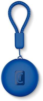 Cellularline Tracy Tag Blau für Android, Mini-Smart-Tracker mit Google-App Mein Gerät Finden, Kompatibel mit AirTag-Zubehör, Austauschbare Batterie