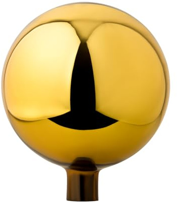VERDOBA - Rosenkugel für außen - Dekokugel für den Garten - Deko Kugeln Garten in vielen Farben - Deko Kugeln hergestellt in Handarbeit - (Gold, 15 cm)