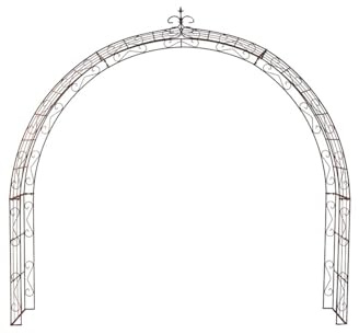 Rosenbogen Bornholm mit Spitze 300 cm, Rost/Roheisen