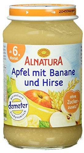 Alnatura Bio Apfel mit Banane und Hirse, ab dem 6. Monat, 190 g