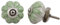 zoya's Set of 12 Pieces Leaf Floral Ceramic White Cabinet Knobs Furniture Handle Drawer Pull Vintage Designer (Green)