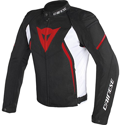 DAINESE Avro D2 Tex Giacca in Tessuto (Black/White/Red,48)