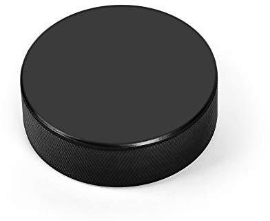 AceFox Ice Hockey Pucks for Practicing and Classic Training, Official Regulation, Diameter 3'' Thickness 1'' 6oz (1 Pcs, Black)