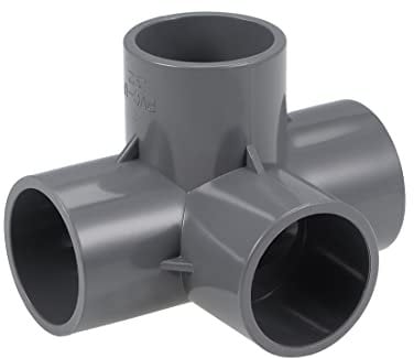 Sourcingmap - Raccordi a gomito in PVC a 4 vie per irrigazione a gomito in PVC