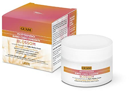 Guam, Inthenso Schmelzende Feuchtigkeitskörperbutter Blossom, Straffende und elastizitätsfördernde Körpercreme mit Guam-Algen, Frischer und blumiger Duft, Hergestellt in Italien, 200 ml Packung