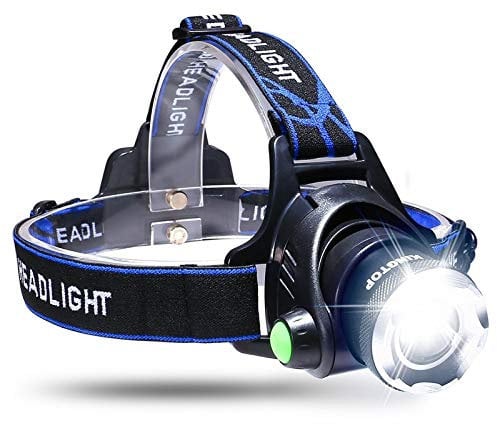General Packaging Zoom Headlamp Head Torch 9000 LM Rechargeable T6 LED Headlight Flashlights Fish