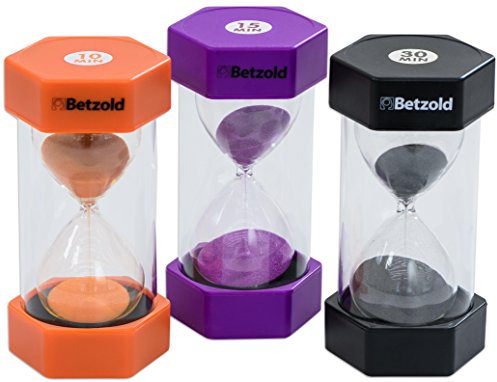 Betzold - Sanduhren-Set Longtimer (10, 15, 30 min) - Sanduhr