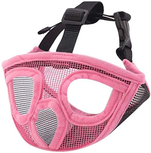 Maulkorb Hunde kurzer Schnauze Bulldogge Maulkörbe Englische Französische Bulldogge Atmungsaktiv Einstellbar Hundemundabdeckung zum Kauen Training Hundemaske Anti-Beißen Bellen Essen Maulkorb