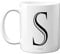 Personalised Alphabet Initial Mug - Letter S Mug, Gifts for Him Her, Fathers Day, Mothers Day, Birthday Gift, 11oz Ceramic Dishwasher Safe Anniversary, Valentines, Christmas, Retirement