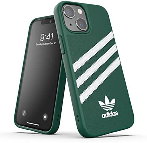adidas Case Designed for iPhone 13 Mini 5.4, Drop Tested Cases, Shockproof Raised Edges, Original Protective Case, Collegiate Green