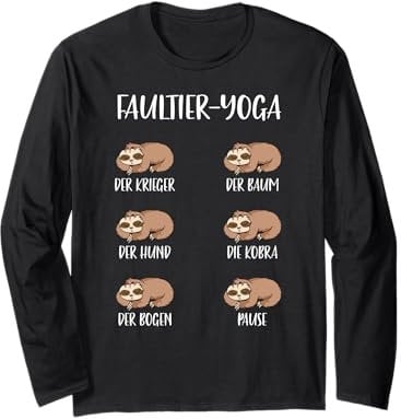 Faultier Yoga Langarmshirt