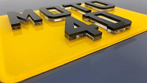 4D Crystal Motorbike Show Number Plate