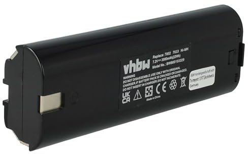 vhbw Akku kompatibel mit Makita 6912D | 6912DW, 6710D, 6710DW, 9035DW, 9200D, 9035D, 6172D, 6172DW, 9500D Werkzeug (3000 mAh, NiMH, 7,2 V)