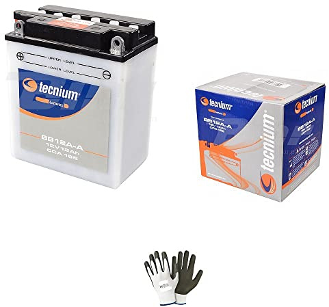 COMPATIBILE CON KAWASAKI 600 GPZ R 1987 BATTERIA GIA' PRONTA ALL'USO TECNIUM JIS YB12A-A BATTERIE 12 AMPERE 12 VOLT SPECIFICA MOTO SCOOTER 134X80X160MM