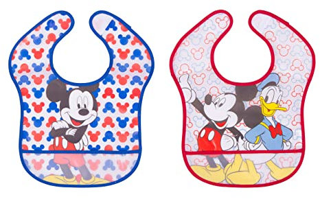 Ellepi Lätzchen Disney Neugeborenes Baby Tasche Mickey Mouse Minnie Wasserdicht PVC (Mickey)