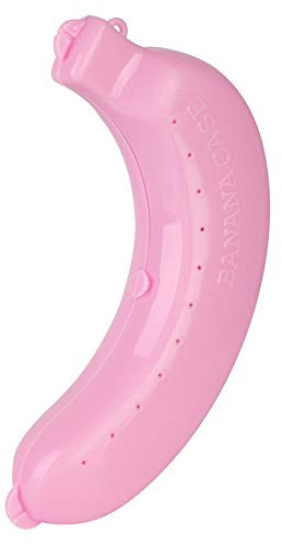 Kreative Bananen-Aufbewahrungsbox, Bananen-Schutzbox, Lunch-Aufbewahrung, Obstschutz, niedlich, 3 Farben, Obst-Bananen-Schutzständer, Lunch-Container-Organizer(Rosa)