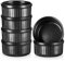 vancasso FORTE Ceramic Ramekins Set of 6, 260ml Souffle Dish for Cakes, Creme Brulee, Pudding, Dishwasher & Microwave Safe, Multi-functional Dish for Nuts, Dips, Sides, Black