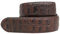 BELTINGER Wechselgürtel mit Druckknöpfen Krokoprägung 4 cm | Druckknopf-Gürtel für Damen 40mm Kroko-Optik | Kroko-Muster ohne Schnalle | Braun 95cm