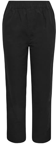 Yours Curve Navy Cool Cotton Wide Leg Trousers - Women's - Plus Size Curve