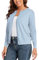 CUNYI Women’s Cardigan Sweater Long Sleeve Classic Crew Neck Ladies Coat with Buttons Casual Elegant Outerwear, Blue M