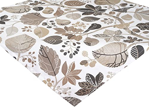 beties Zauberwald Mitteldecke ca. 80x80 cm Tischdecke hochwertig & angenehm 100% Baumwolle (Taupe)