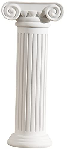 OFFSCH Römische Säule Vase Skulptur Blumensäule 10.5 x 24.5cm Säulensockel im römischen Stil griechische Säule Kunstharz, Statue für Zuhause, Garten
