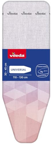Vileda Diamond housse de planche à repasser, Aspect neuf plus longtemps, Facile à placer, Rembourrée,Taille universelle,Certifiée Oeko-Tex