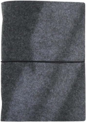 Notizbuch mit Spiralbindung, Wollfilz, nachfüllbar, Ringbuch, Notizblock, 160 Seiten, tägliche Notizen, Exersice Schreiben, Zeichenbücher, A5, A6, A7, Grau