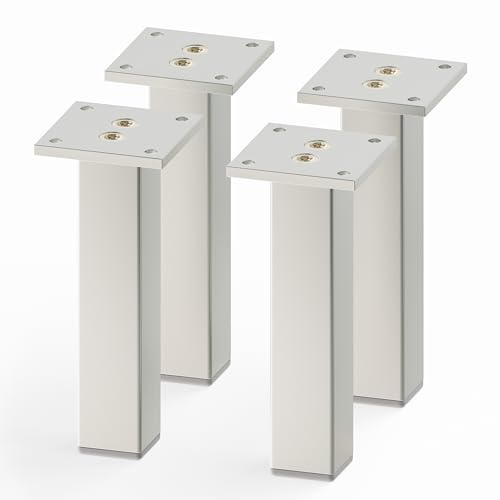 Sossai® Exklusiv small - Aluminium Möbelfüße | E3MF | 4er Set | Höhe: 150mm | Farbe: Aluminium