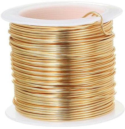 PATIKIL 18 Gauge Jewelry Wire, 49 Feet/15M Pure Copper Jewelry Beading Wire Soft Metal Plant Stem Ties for Jewelry Craft, Rose Gold (0.039)
