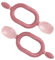 Bibado - Dippit Baby Spoon and Dipper, Blush (2-Pack) - Soft, Chewable Dipper & Deep Spoon - Two-Hand, Sensory Grip - Baby Weaning Set - Weaning Spoons - Baby Gifts - Baby Essentials - 6 Months+