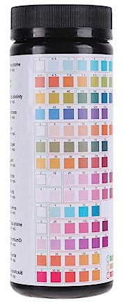 SEWOART 14-in-1 Pool Test Strips Kit 50pcs Cyanuric Acid Hardness Alkalinity Water Testing Strips for Paddling