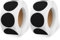Klebepunkte Schwarz, 1000 Stk 25mm Runde Aufkleber Stickers, Kreisaufkleber, 2 Klebepunkte auf Rolle, Kleine Klebepunkte Weiß für Kalende Planer(Schwarz)