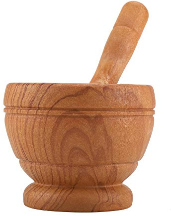 KENANLAN Plastic Mortar Pestle Set Hand Manual Plastic Garlic Grinder Spices Herbs Mortar Pestle Set Grinding Bowl Kitchen Tool (A)