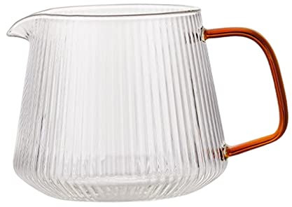 Cafetera de vidrio transparente manual para el hogar, viajes, restaurantes, 500 ml