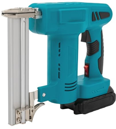 2-in-1 Akku-Nagelpistole | Nagelpistole mit Akku und Ladegerät | Ideal für Holzarbeiten| 21V 1.5Ah Lithium-Ionen-Akku | 80 Stk/min | 2400 Nägel/Ladung | 10-32mm Nägel (Blau)