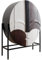 Riess Ambiente massivholz Highboard Voodoo 120cm braun weiß schwarz Mangoholz oval Metallgestell Sideboard Wohnzimmerschrank Schrank Holzschrank Esszimmerschrank