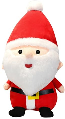 Ueiwffzo Kuschelkissen Kinder Weihnachtsdeko, Charmantes Weihnachtsmann Elch Dekokissen, Weiches Kinderkissen Zierkissen, Perfekt für Kinderzimmer Sofa Weihnachten Deko (Weihnachtsmann,40 cm)