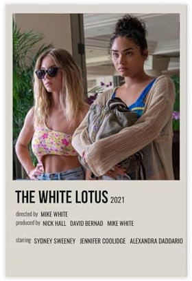 MAYLOVELY TV-Serie The White Lotus Vintage-Poster auf Leinwand, Wandkunst, Dekordruck, Gemälde für Wohnzimmer, Schlafzimmer, Dekoration, 30 x 45 cm