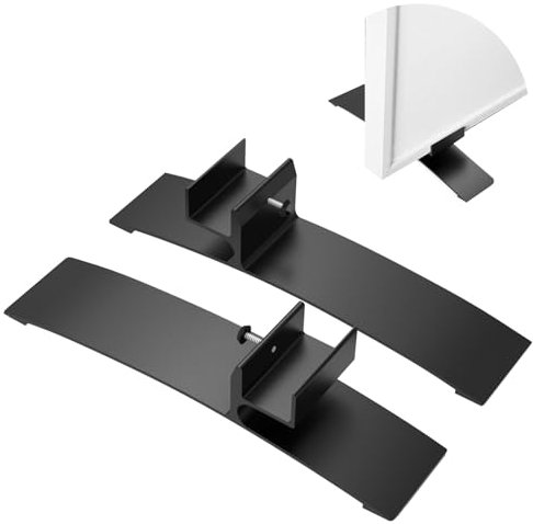 Cold Fighting Stands Feet for Infrared Heating, Infrared Heater Bracket Kit, Free-Standing, Floor Standing Feet Support for Heating Panels, Flat Radiators, 2-Pack, Black