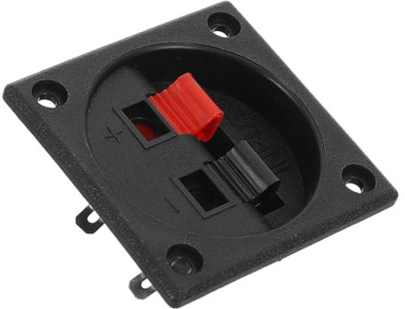 Homoyoyo Audio Junction Box Speaker Connectors Terminal Car Stereo Connectors Speaker Terminal Cup Speaker Terminals Speaker Binding Post Plate Speaker Terminal Plate Zinc Alloy Black