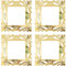 Muzrunq Decorative Light Switch Cover Plate Mirror 5.9'' Vintage 4PCS Waterproof Acrylic Gold Switch Decor