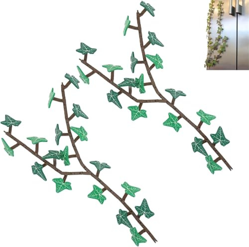 Kühlschrankmagnet mit beweglichem Stiel, 3D-gedruckter Efeu-Kühlschrankmagnet mit beweglichen Stielen, lustige künstliche Efeu-Kühlschrankmagnete für Zuhause, Küche, Büro, Geschenk für