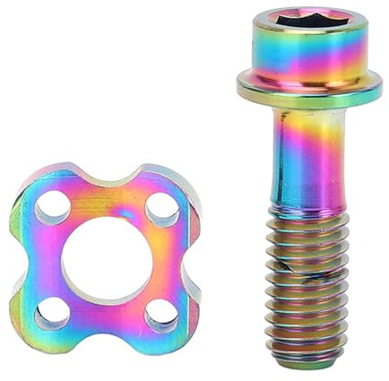 HELEVIA Cycle Front Derailleur Screw Washer Set Ti Alloy Derailleur Fixing Screw with Curve Washer