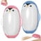 Pinguin Form Mini Fusselrolle für Reisen, 2 Stück Tragbarer Klebriger Haarrollerball, Fusselrolle Wiederverwendbar, Pinguinform Fusselroller, Waschbarer Gel Fusselrolle, für Kleidung und Tierhaare